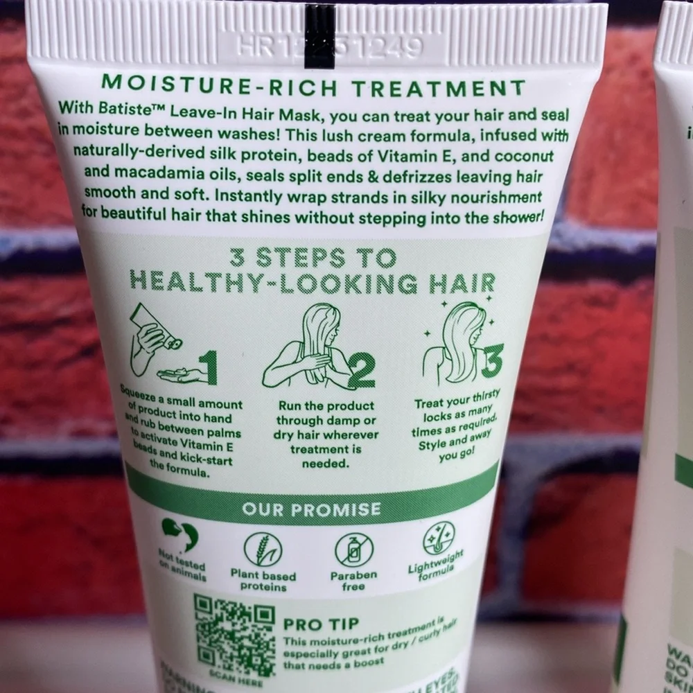 Batiste Leave-In Hair‎ Mask Bundle Lot of 3 NIP